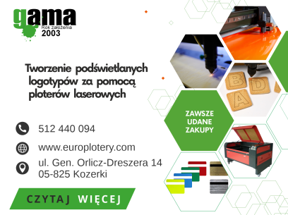 Tworzenie podświetlanych logotypów za pomocą ploterów laserowych